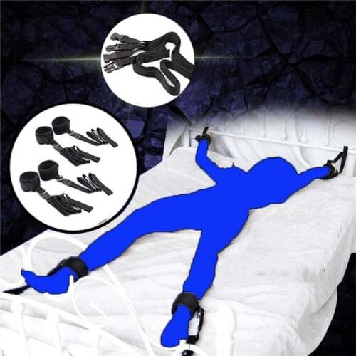 Sex Toys for Couples Bed Restraint System Bondage Strap Fetish Adult Games Set Wrists & Ankle Cuffs Sex Products