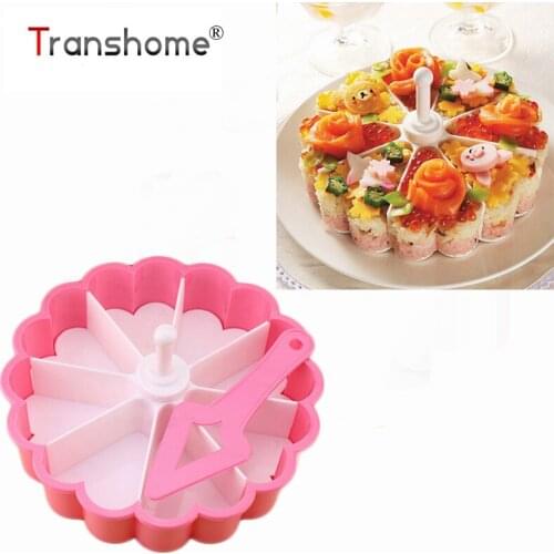 Transhome Creative Japanese Melaleuca Cake Mold Dish Sushi Trays Set Baked Jelly Pudding Cups Rice Dumpling Mold