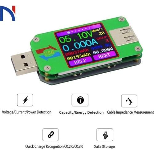UM24 UM24C Voltmeter Ammeter For APP USB 2.0 LCD Display Battery Charge Voltage Current Meter Multimeter Cable Measure Tester