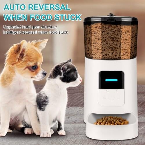 6L WiFi Smart Automatic Cat Dog Feeder APP Control Timer Feeding Pet Food Dispenser With Food Supplies Monitor Feeder 110V 220V