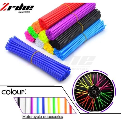 72 pcs Universal Moto Off Road Wheel RIM Spoke Skins covers for Suzuki Kawasaki Yamaha XC f DR DRZ RM RMX REMZ 85 125 250 yz