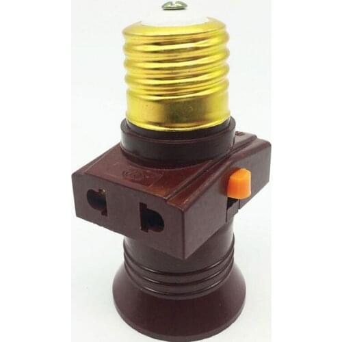Universal E27 screw port lamp base bakelite with switch plugholes e27 lamp holder 80pcs