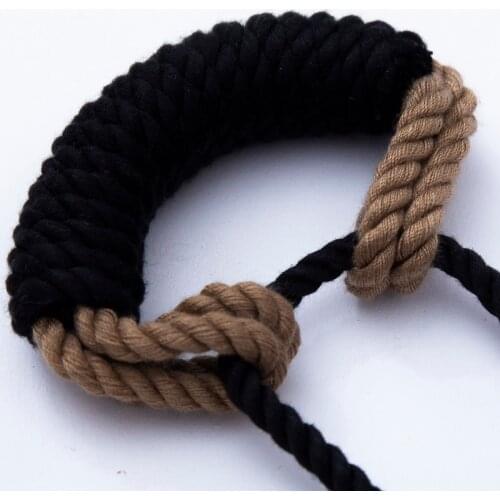 Shibari rope gag BDSM bite gag with rope tie Handmade Bondage toy woman sexy Erotic Toys Silicone Ball Open Mouth Gag