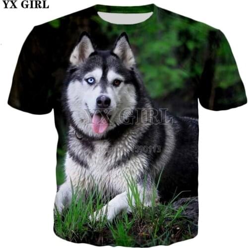 YX GIRL 2018 summer New Mens 3d t-shirt animal Wolf/Red Panda/Hamster/Koala printed T shirts Men Women Cool casual Tee shirts