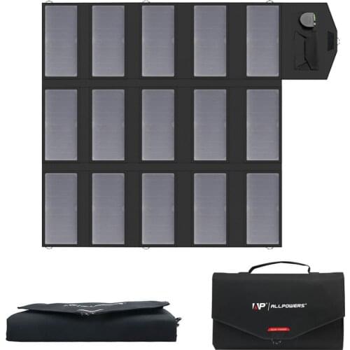 ALLPOWERS Solar Panel Charger 60W for Smart Mobile Phones Tablets Laptop 12V vehicle Battery Drone Projector Satellite Phone etc