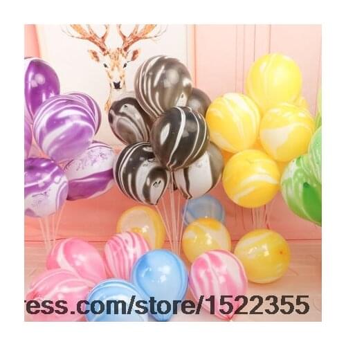 10pcs/lot 10inch thick colorful cloud balloon agate balloon childrens toy cloud balloon