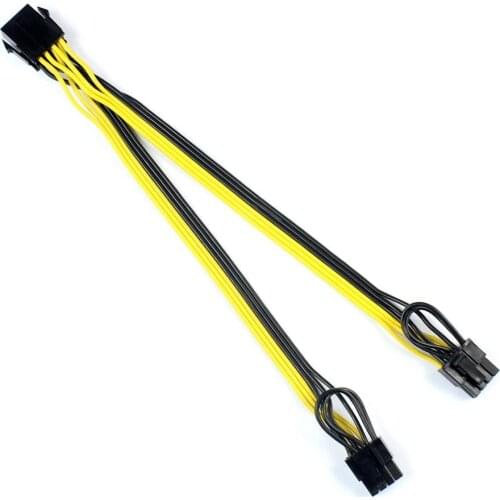 15/25cm CPU 8Pin Transfer Graphics Card Dual 8Pin 6+2Pin CPU8P (4+4) Convey Video Card Computer Cables & Connectors