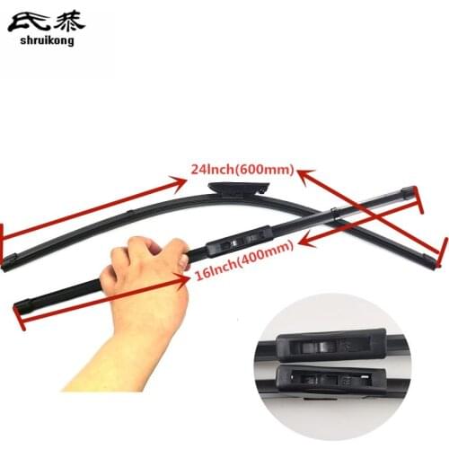 2pcs/lot for Renault Megane 3 (from 2008 onward) car styling stickers Wiper blades 24"+16" fit bayonet type wiper arms only