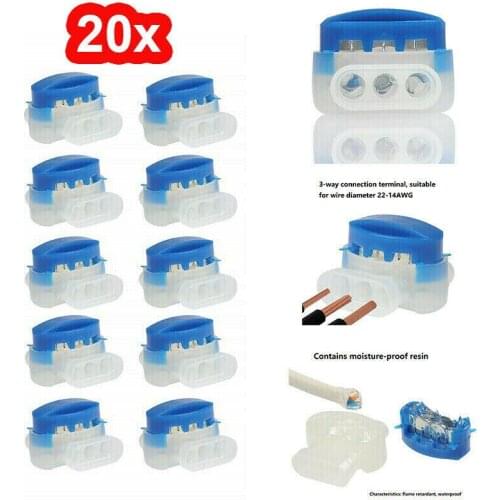 20pcs Cable Connector Wire Connector Scotchlok 314 For Automover Robot Lawn Mower Husqvarna Gardena
