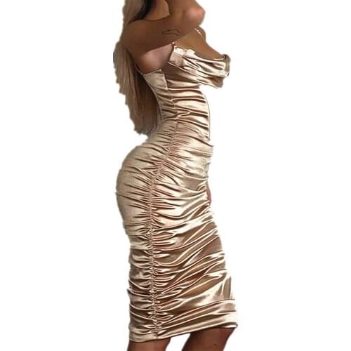 2021 Womens Trendy Fashion Sexy Drill Chain Sling Corset Medium Length Skirt With Fishbone Solid Pleated Party Dress