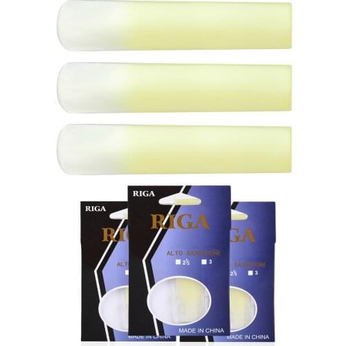 RIGA 3pcs Alto Saxophone Reeds Sax Resin Reed Saxophone Accessories Strength 2.5 / Strength 2.0 / Strength 1.5