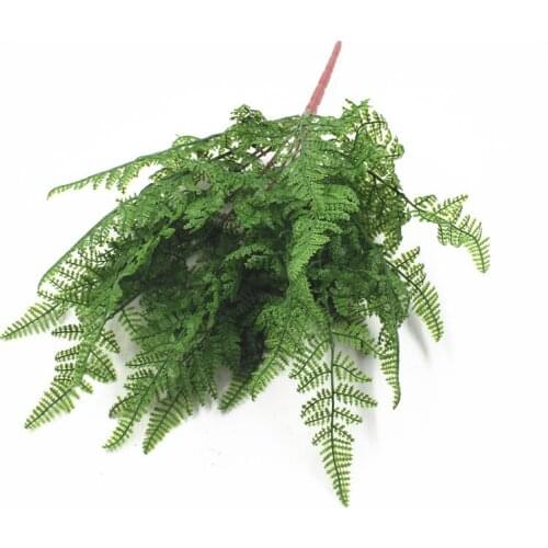 7 Branch Artificial Trees and Plants Bush Persian Leaf Grass for Home Decoration