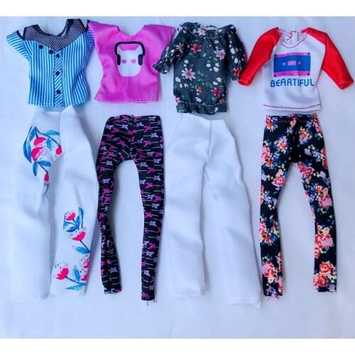 Newest Fashion Clothes For Barbie Doll Accessories 30cm 8 Items/Lot Outfit Gifts For Girls Kids Toys Best DIY Christmas Present