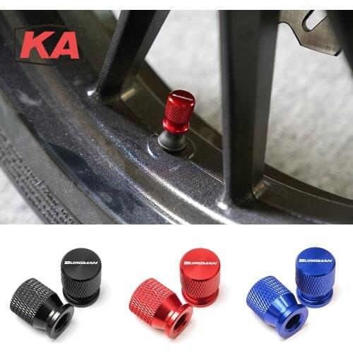 For Suzuki BURGMAN 650 400 125 200 250 AN650 AN400 AN125 AN200 CNC Accessorie Wheel Tire tires Valve Stem Caps Airtight Covers
