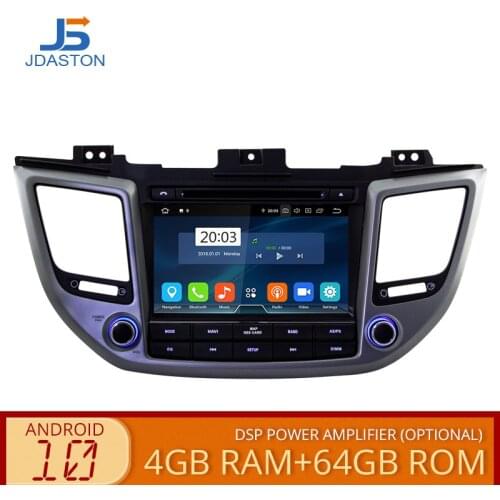 JDASTON Android 10 Car DVD Player For Hyundai Tucson/IX35 2015 2016 -2019 WIFI Multimedia GPS Stereo 2Din Car Radio Audio 4G+64G