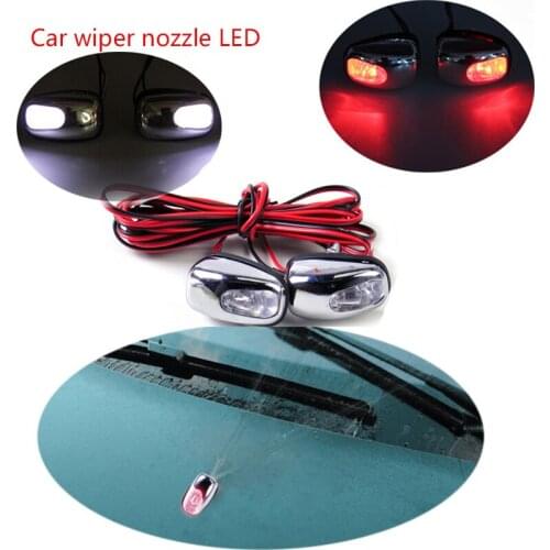 Car Warning LED Light Wiper Nozzle Spout Washer For Mitsubishi ASX Lancer 10 9 Outlander Pajero Suzuki Swift Grand Vitara SX4