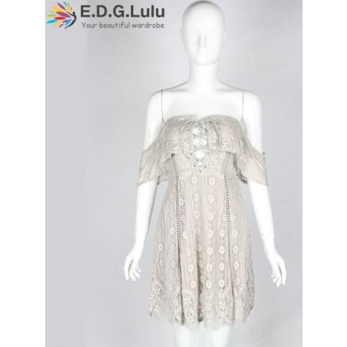 Летние платья с открытыми плечами E.D.G.Lulu China At AliExpress