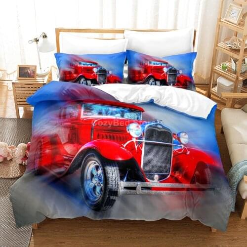 Scenery Cars Bedding Set 3d Duvet Cover Sets Comforter Bed Linen Twin Queen King Single Size Luxury Racing Car Child Cool Gift