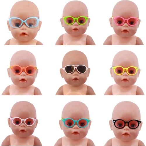 Doll Sunglasses Cartoon Glasses Accessories Fit 18 Inch American Of Girl`s &43Cm Baby New ReBorn Doll Zaps Our Generation Toy