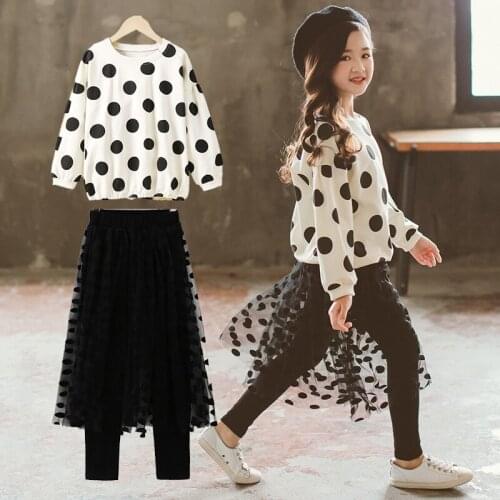 Hot Spring Autumn Children Clothes Baby Girls Sweatshirts + Pants Kids Teenagers Tracksuit Sport Suits Outwear High Quality