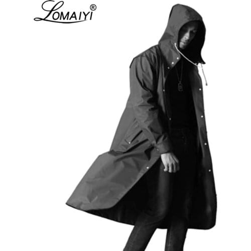 LOMAIYI Men's Hooded Trench Coats