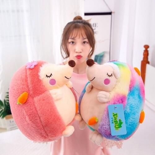 Cute Soft Colorful Hedgehog Animal Doll Stuffed Plush Toy Gift Cream Children Kids Home Decor Gifts Cute Lovely PP Cotton Gifts