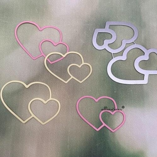 New Lines connect heart Metal Cutting Dies for DIY Scrapbooking Album Paper Cards Decorative Crafts Embossing Die Cuts