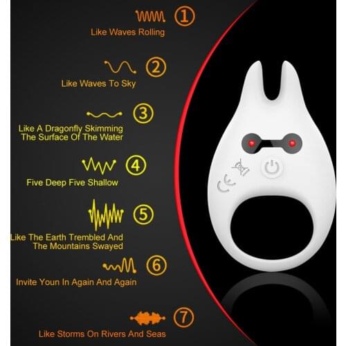 Cock Ring Male Vibrator Sex Toys For Couples Silicone Mens Penis Ring Delayed ejaculation Clitoris Stimulation Adult Products