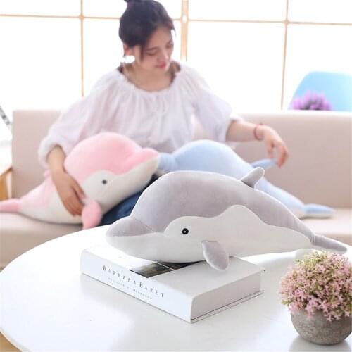 Love of The Cat Down Cotton Pure Dolphin Doll Pillow Children Comfort Baby Whale Plush Doll Real Comfortable Skin Experience
