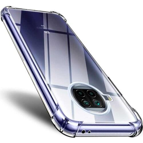 Clear TPU Case Compatible with Xiaomi Mi 10T Lite/5G Antishock Reinforced Edges Corners Shock Protective Bumper Cover