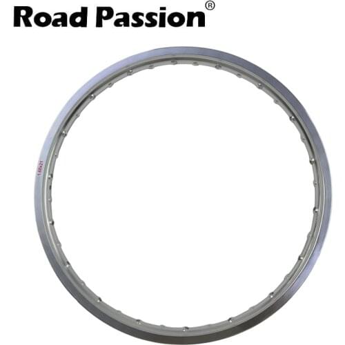 Road Passion 6061 Motorcycle Black & Silver Rims Aviation aluminum Wheel Circle 1.60x21 36 Spoke Hole 160 x 21 1.60 21