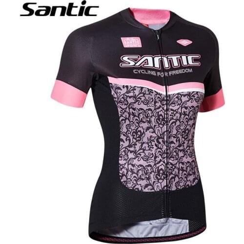 Santic 2018 Cycling Jersey Women Short Sleeve Jersey Camisa Ciclismo Breathable Road Mountain Bike Jersey Bicycle Clothing