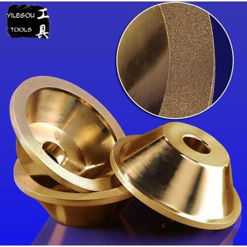 100mm Alloy Grinding Wheel With Grit 100, 150, 200, 320, 400, 600, 800 Bowl Shape Diamond Grinding Wheel Bore 20mm