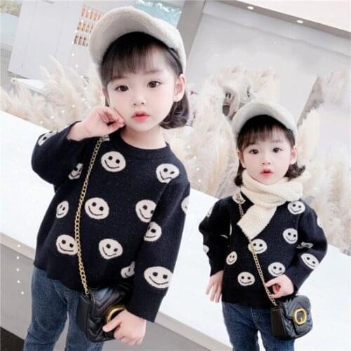 Girl Sweater Kids Baby Toddler Tops 2021 Cartoons Thicken Warm Winter Autumn Wool Knitting Cashmere Christmas Children Clothing