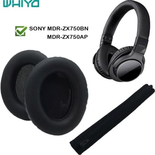 Whiyo 1 Set of Replacement Ear Pads Headband for SONY MDR-ZX750BN MDR-ZX750AP Earphone Earmuff Cushion Cover Bumper Sleeve