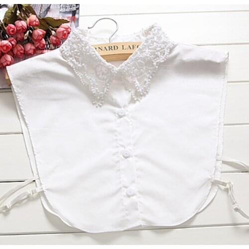 YSMILE Y Fashion New Women White Sweet Lace Fake Collar All Match Spring Autumn Shirt Decoration Clothes Accessories For Female