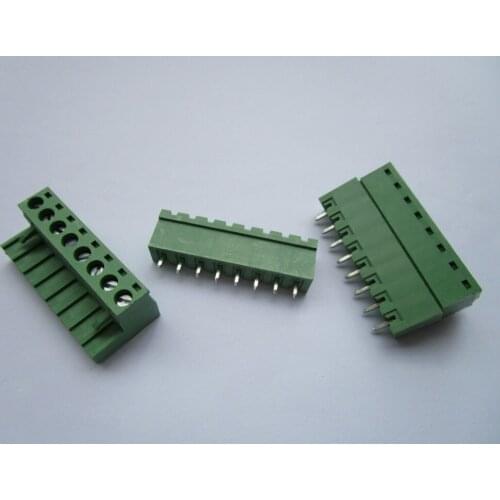Close Straight 8 pin 5.08mm Screw Terminal Block Green Connector Pluggbale Type 20 Pcs Per Lot