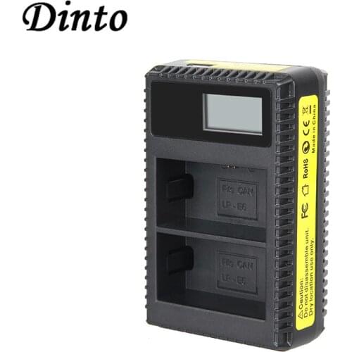 Dinto LP-E6 Camera Battery Charger LPE6 LP E6 LCD Screen Charger for Canon EOS 5D Mark II Mark III 6D 7D 60D
