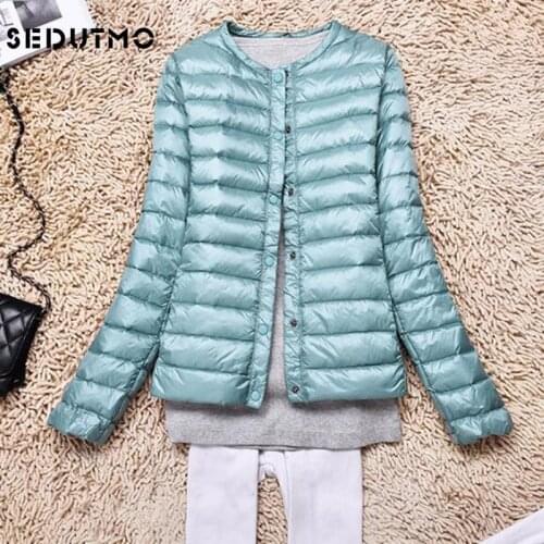 SEDUTMO Winter Duck Womens Down Jackets Ultra Light Short Down Doat Plus Size 3XL Puffer Jacket Autumn Parkas ED054