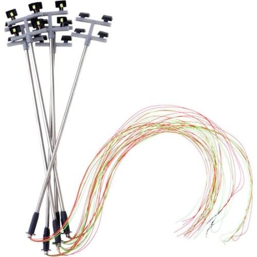 1:100 Ho Scale 4 Led Street Lights Scenery Mini Lamppost For Sand Table Model