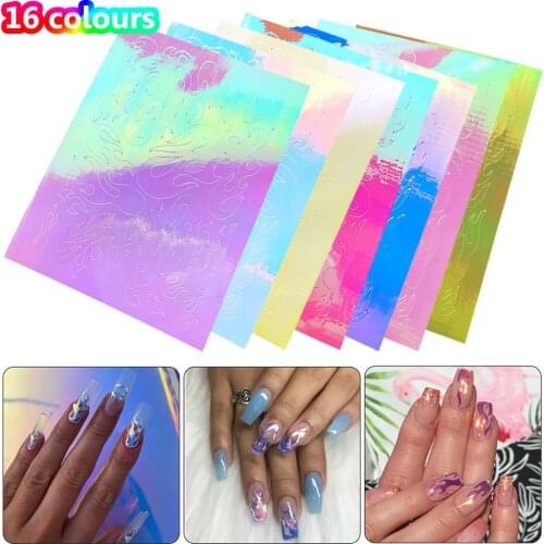 1/16Pcs DIY Fire Flame Nail Art Stickers Adhesive Decal Decor Manicure Tools