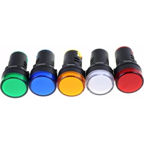 1PCS Indicator AD16-22DS 12V 24V 110V 220V Red/Green/Huang/Blue/White Indicator Lights