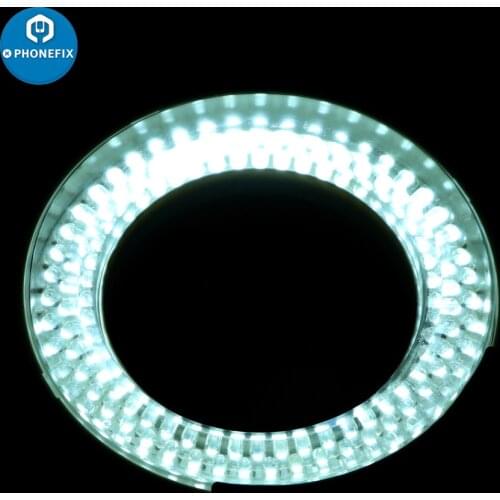 144 LED Ring Light for Stereo Microscope Camera 110V 220V LED Light Lamp For Phone PCB Soldering Repair Microscope Parts