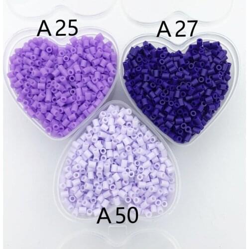 2.6mm 1200pcs heart box packing Hama Beads Toy Kids Iron beads Fun DIY Handmaking Fuse Bead Creative Educational perler Toys