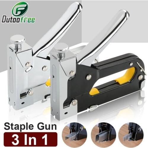 3 In 1 Multitool Nail Staple Gun Furniture Stapler Tools For DIY Home Decoration Furniture Stapler Manual Nail Gun Rivet Tool