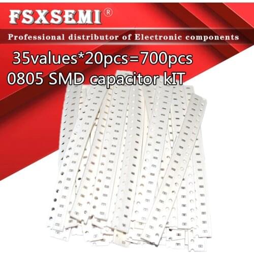 35values*20pcs=700pcs 0805 SMD capacitor kIT chip capacitor 1pf~10uf