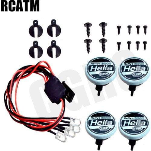 4pcs Led Spotlight Roof Light Lampshade For 1/10 RC Crawler Car TRX4 Defender TRX6 G63 D90 Axial Scx10 90046 AX103007