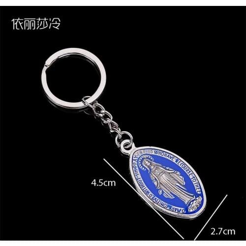 48 Pieces / Catholic Mary Virgin Mary Keychain Blessing Gift, Fashion Christ Cross Keychain, Virgin Mary Keychain Gift Christmas