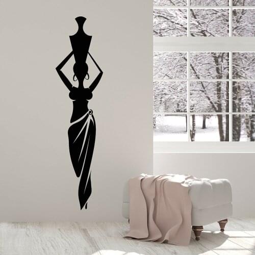 African women Wall Decal African Native Women Turban Girl Wall Stickers Vinyl Home Room Decoration Mural Removable Decal B487