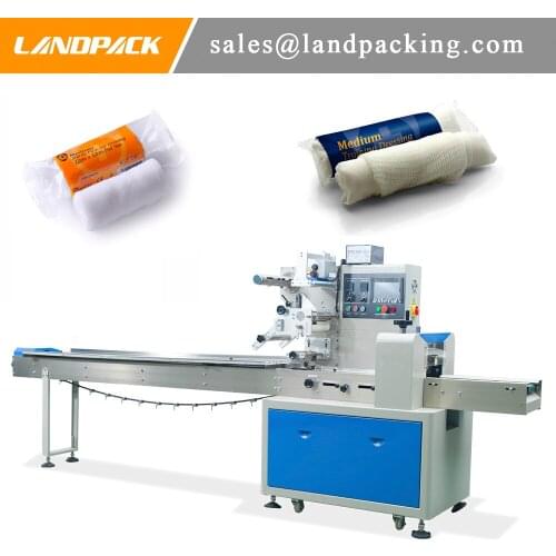 Automatic Multifunction Medical Bandage Pillow Bag Horizontal Flow Pack Machine Profession